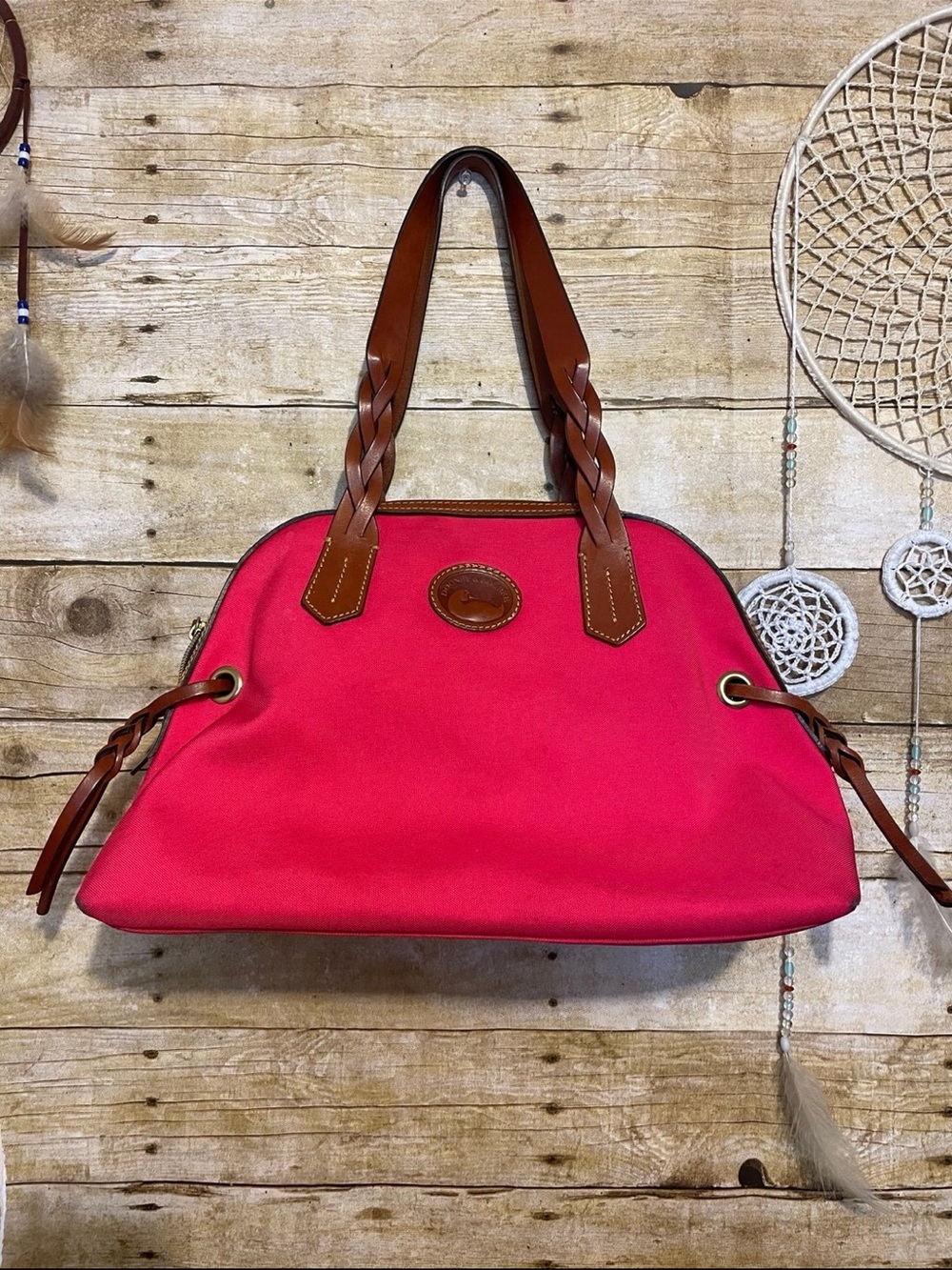 Dooney & Bourke Hot Pink Small Domed Satchell